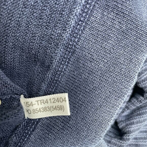 Tommy Bahama Relax Blue Knit 1/4 Zip Pullover Sweater Cotton Men's Large - Picture 11 of 12